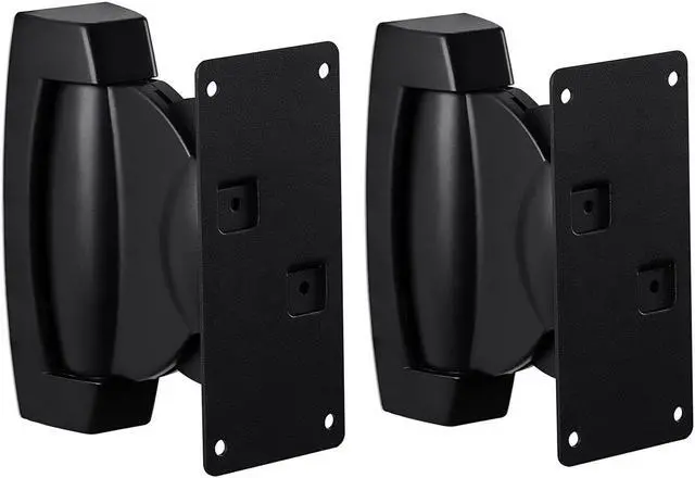 Main image of Mount-It! Heavy-Duty Speaker Wall Mount, Universal Adjustable Design for Bookshelf, Large or Small Speakers, 1 Pair, 22 Lbs Capacity, Black