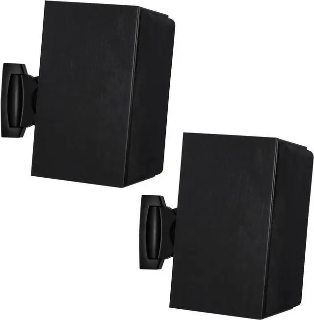 Alt view image 4 of 5 - Mount-It! Heavy-Duty Speaker Wall Mount, Universal Adjustable Design for Bookshelf, Large or Small Speakers, 1 Pair, 22 Lbs Capacity, Black