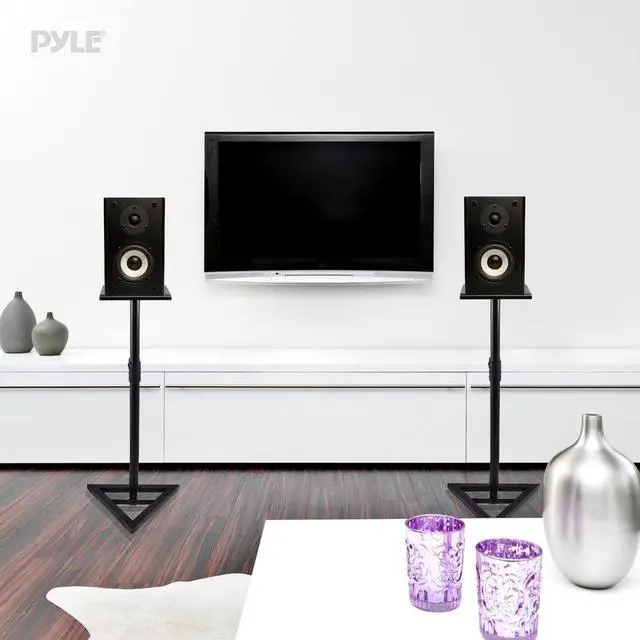 Alt view image 4 of 4 - P PSTND35 Heavy Duty Telescoping Speaker Stands with Height Adjustment, Set of 2