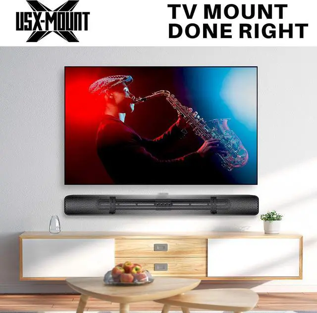 Alt view image 7 of 7 - USX MOUNT Universal Soundbar Mount Sound Bar Mounting Bracket to TV, Soundbar Wall Mount Fits 3 Options with Hole/Without