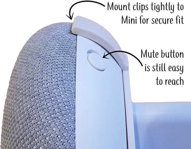 Alt view image 6 of 7 - The Nest Mini Easy Genie Mount 2nd Gen 2019: The Simplest and Cleanest Outlet Wall Mount Hanger Stand for New Google Nest Mini - No Cord Wrapping Required - Designed in USA (White)