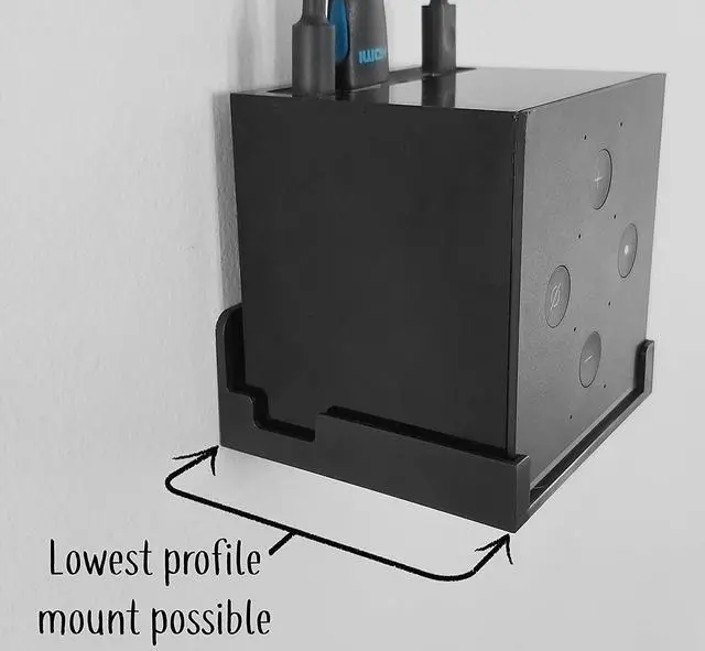 Alt view image 6 of 7 - Dot Genie Easy Hanging Fire TV Cube Wall Mount (Fits 1st & 2nd Gen and New 3rd Gen Fire TV Cube) | Updated for More Support | Totally Hides Cords | Improves Visibility | Quick Install