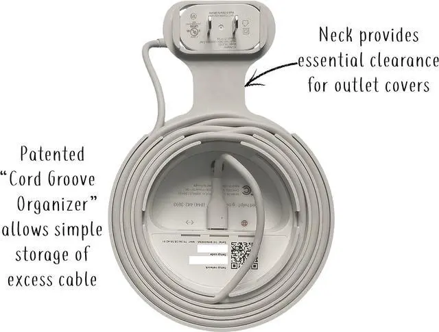 Alt view image 6 of 7 - Dot Genie Google WiFi [Old Rectangular Plug  NOT Current Round Plug] Outlet Holder Mount Stand: No Messy Screws! (3-Pack)