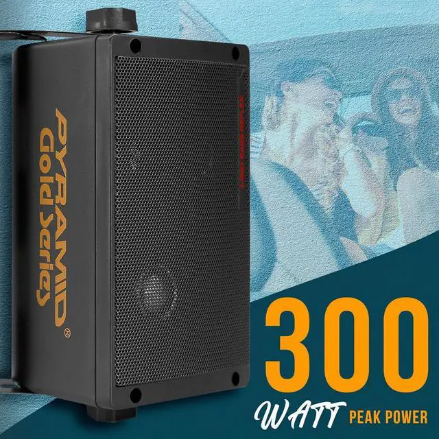 Alt view image 2 of 7 - Pyramid 2060 300-Watt 3-Way Mini Box Speaker System