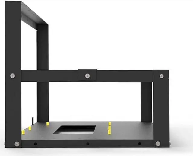 Alt view image 2 of 6 - YJYGR Open Air Miner Mining Frame Rig Case, 8 GPU Steel Open Mining Rig Frame for Crypto Coin Currency Bitcoin for ATX - Only Mining Rig Frame Included (Color : 6 GPU)