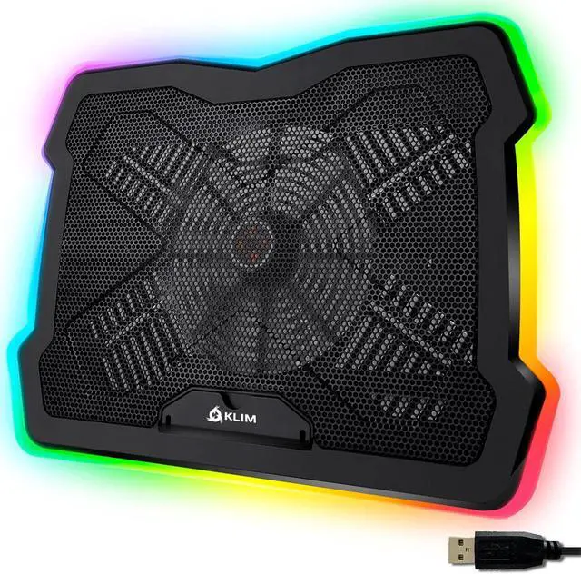 Main image of Xiaogan Ultimate + RGB Laptop Cooling Pad with LED Rim + Gaming Laptop Cooler + USB Powered Fan + Very Stable and Silent Laptop Stand + Compatible up to 17  + for PC Mac PS4 Xbox One + New 2022