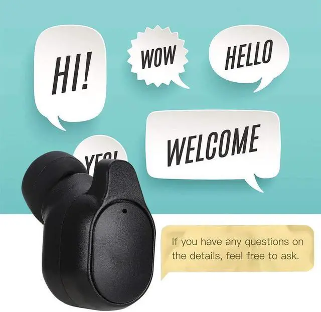 Alt view image 2 of 7 - PUSOKEI Bluetooth5.0 Headset, Single Ear Smart Language Translator Device with Charging Box, More Than 33 Languages Intelligent Translator for Travel/Business