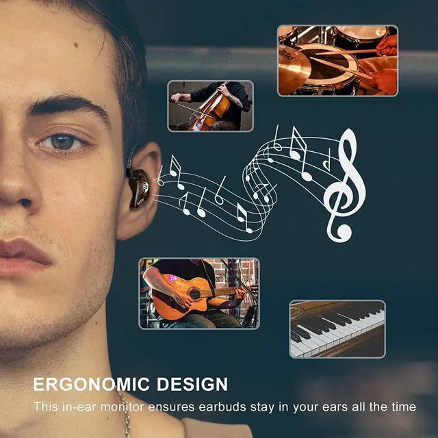 Alt view image 6 of 6 - BASN Bsinger+PRO Dual Drivers Headphones (Earbuds/Earphones) with MMCX Detachable Cables, Noise-Isolating in-Ear Monitor with Microphone and Remote