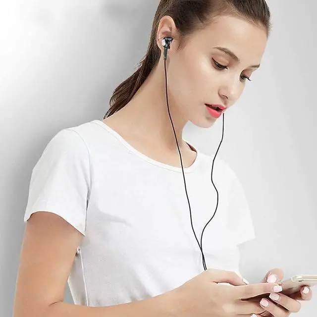 Alt view image 5 of 5 - 5 Pack Earbuds Headphones with Remote & Mic Earphones Wired Stereo in-Ear Bass for iPhone Android Smartphones iPod iPad MP3 Fits All 3.5mm Interface (K2)
