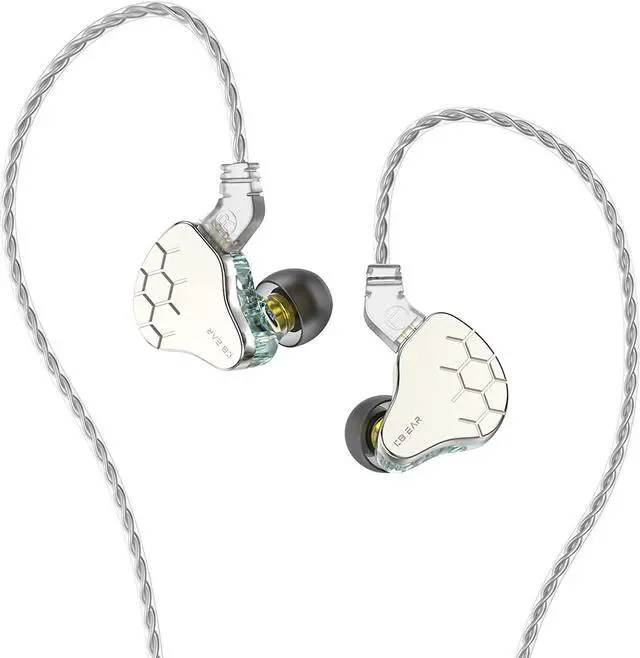 Main image of Kinboofi KBEAR Lark in Ear Headphones 1BA 1DD, Musician HiFi IEM in Ear Monitor with 2 pin Cable for Musician Church (No Microphone, Green)