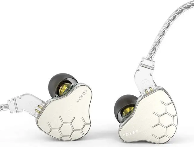 Alt view image 5 of 7 - Kinboofi KBEAR Lark in Ear Headphones 1BA 1DD, Musician HiFi IEM in Ear Monitor with 2 pin Cable for Musician Church (No Microphone, Green)