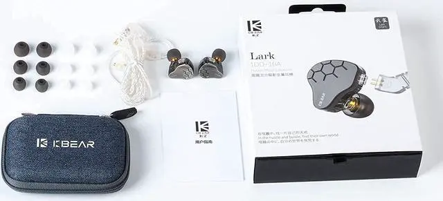 Alt view image 7 of 7 - Kinboofi KBEAR Lark in Ear Headphones 1BA 1DD, Musician HiFi IEM in Ear Monitor with 2 pin Cable for Musician Church (No Microphone, Green)