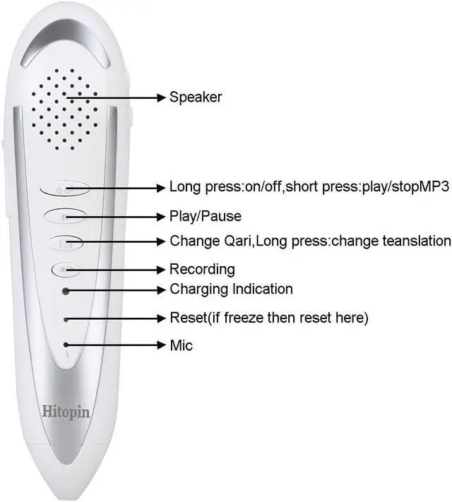 Alt view image 3 of 7 - Digital Koran Reader Holy Quran Pen Leather Bag Word-by-Word Function for Kid and Arabic Learner Downloading Many Reciters and Languages Digital Qu'ran Pen 5 Small Books for Ramadan Celebration