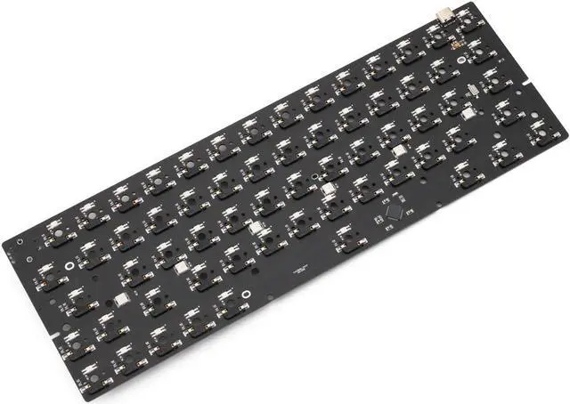 Alt view image 4 of 7 - KPREPUBLIC bm60ec bm60 EC RGB 60% gh60 hot swappable Custom Mechanical Keyboard PCB Programmed qmk VIA RGB Switch Type c Rotary Knob (BM60 EC PCB Only x1)