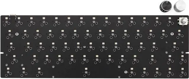 Main image of KPREPUBLIC bm60ec bm60 EC RGB 60% gh60 hot swappable Custom Mechanical Keyboard PCB Programmed qmk VIA RGB Switch Type c Rotary Knob (BM60 EC PCB Only x1)