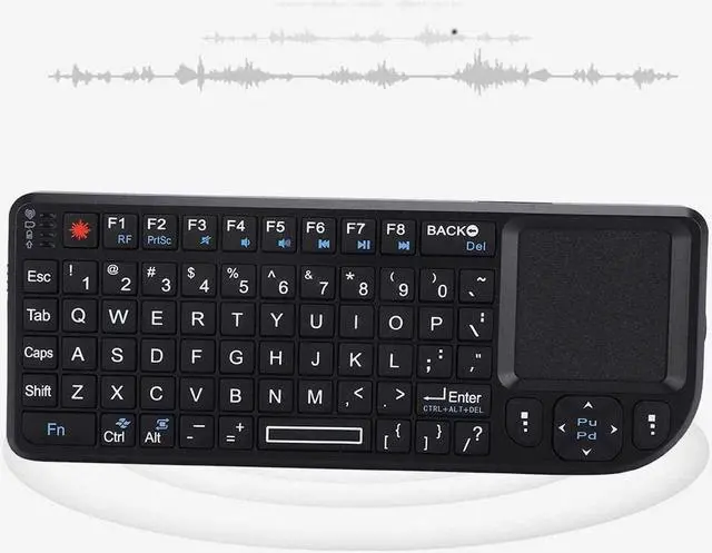 Alt view image 6 of 7 - 2.4GHz Wireless Touchpad Keyboard, Super Thin&Lightweight Rechargeable Ultra Mini Thin USB Backlit Keyboard, Plug and Play Fits for HTPC, for PS3/4