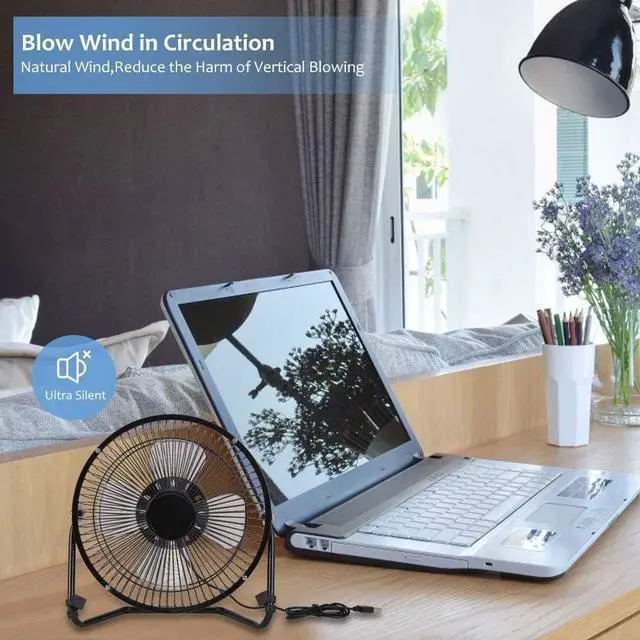Alt view image 4 of 7 - Solar Ventilator 5.2W USB Solar Panel Powered Portable Fan for Cooling Ventilation Outdoor Home Travelling Chicken House Car Ventilation System 8 Inch