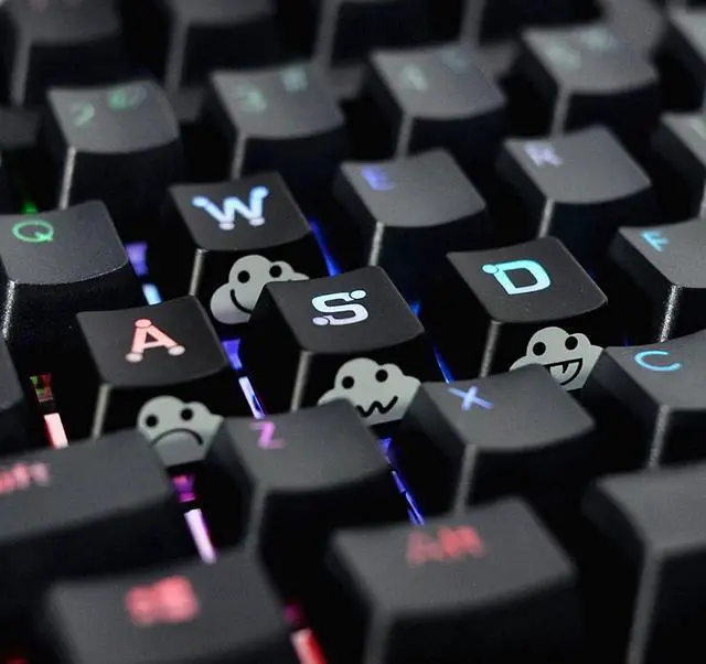 Alt view image 3 of 7 - Replacement WASD Arrow Keycaps UV Coating Backlit Double Shot Key Cap OEM Profile for All MX Mechanical Keyboard (8 Keys WASD+Arrow)