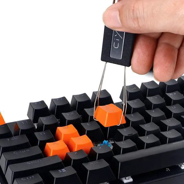 Alt view image 2 of 6 - Keycap Puller Switch Puller Stainless Steel Keycap Removal Tool with 2 Pcs Keyboard Cleaning Brush for Mechanical Keyboard