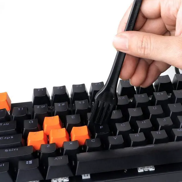 Alt view image 4 of 6 - Keycap Puller Switch Puller Stainless Steel Keycap Removal Tool with 2 Pcs Keyboard Cleaning Brush for Mechanical Keyboard