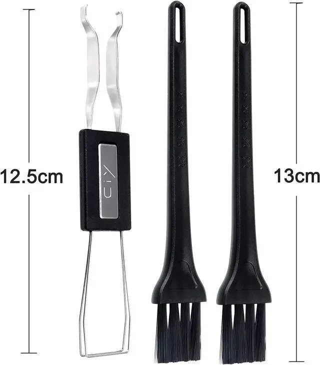 Alt view image 6 of 6 - Keycap Puller Switch Puller Stainless Steel Keycap Removal Tool with 2 Pcs Keyboard Cleaning Brush for Mechanical Keyboard