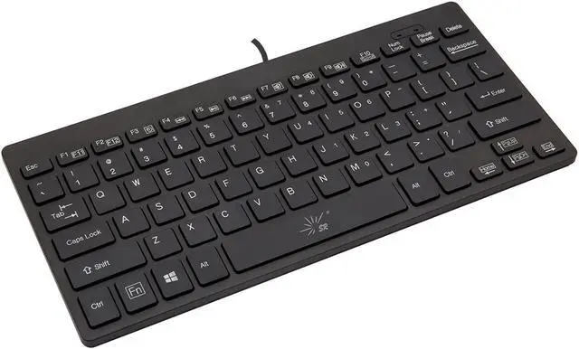 Main image of SR Mini Keyboard Wired Thin Light 78 Keys USB Multimedia Small for Pc Computer Laptop