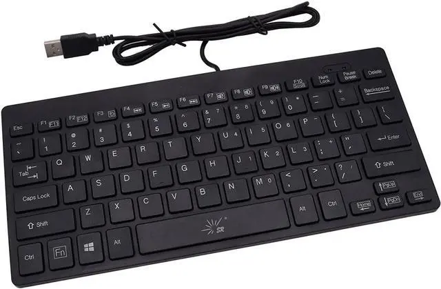 Alt view image 2 of 4 - SR Mini Keyboard Wired Thin Light 78 Keys USB Multimedia Small for Pc Computer Laptop