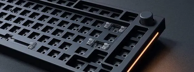Alt view image 7 of 7 - Glorious Gaming - GMMK PRO Barebones Keyboard Kit (USA ANSI) Compact 75% Keyboard w/Knob, Black Aluminum, Custom DIY Mechanical Keyboard, TKL, Hotswap, Cherry MX Style, Backlit RGB, USB-C Removable