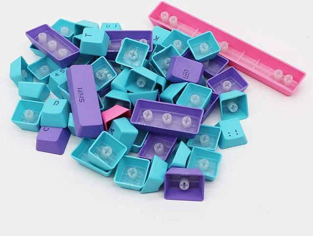 Alt view image 6 of 7 - WHYSP Backlit Keycaps 60% for GK61 60 Percent Keyboard OEM Profile PBT Key Cap Replacement 6.25U Space Bar