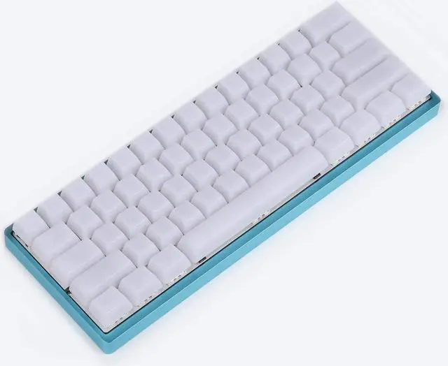 Alt view image 2 of 3 - YMDK 1.5mm ABS 108 87 61 ANSI ISO Blank Milk Fog OEM Profile Shine Through Keycap for RGB MX Mechanical Keyboard GK61 (61 ANSI)(Only Keycap)