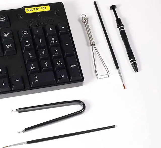 Alt view image 6 of 6 - SAVITA 5 Pcs Mechanical Keyboard Lube Switch Puller Set Kit, Keycap Switch Remover Opener Keyboard Cleaner Tool Including Key Caps Puller, Switch Clamp, Stem Holder, Lube Pens (Black)