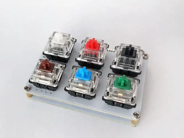 Alt view image 2 of 5 - nullbits Scramble 6-Key Programmable MX Mechanical Keyboard Switch Tester (White)
