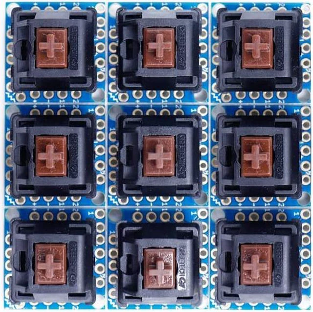 Alt view image 3 of 7 - Treedix 9pcs Key Switch Breakout Prototype PCB Board Compatible with Cherry MX