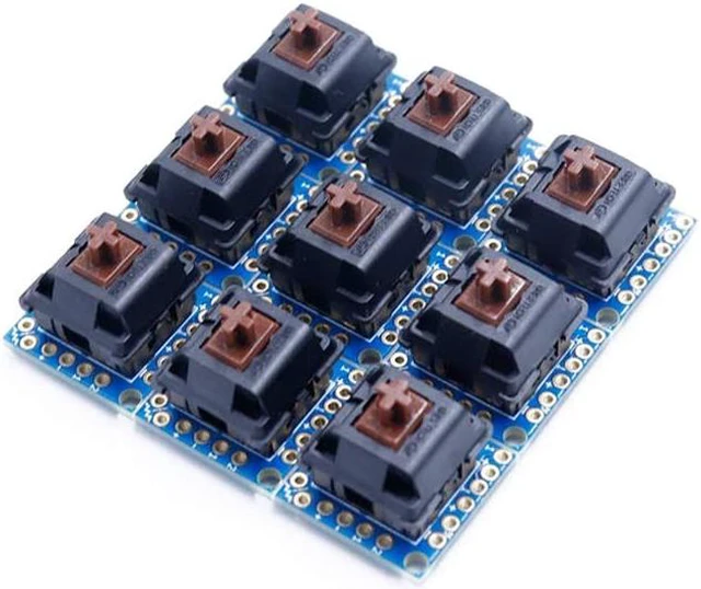 Alt view image 4 of 7 - Treedix 9pcs Key Switch Breakout Prototype PCB Board Compatible with Cherry MX