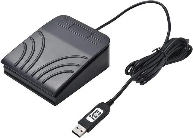 Alt view image 2 of 7 - Powboro USB Foot Switch Single Pedal Control Custom Program PC Computer Keyboard Map Multimedia Key Photoelectric Optical Switch Transcription HID for PC Video Game,Push to talk