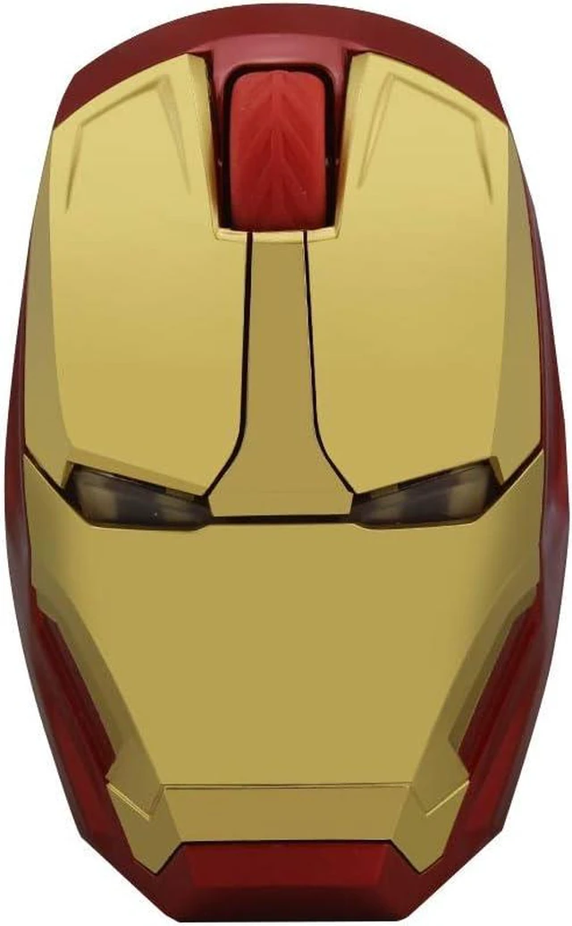 Alt view image 2 of 7 - Wireless Iron Man Mouse 2.4G Optical Computer Mouse for Desktop Laptop PC Mac (Gold)