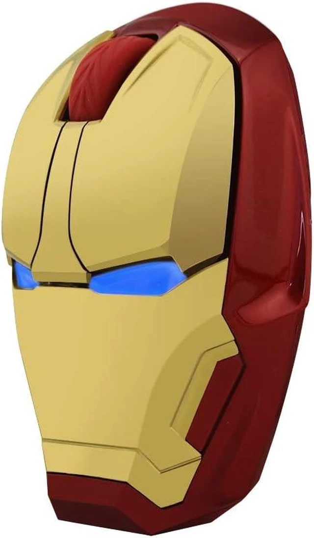 Alt view image 4 of 7 - Wireless Iron Man Mouse 2.4G Optical Computer Mouse for Desktop Laptop PC Mac (Gold)