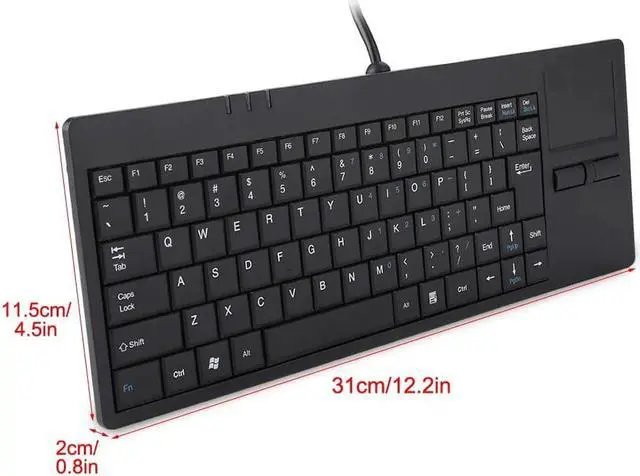 Alt view image 6 of 7 - Yoidesu 82-Key USB Wired Keyboard with Built-in Touchpad HUB Port Ultra Thin Mute Keyboard for Desktop, Computer Ergonomic