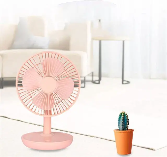 Alt view image 3 of 5 - BENHAI USB Mini Desk Fan, Portable Fan 48° Rotation Angle Table Fan 2 Speeds Fan Quiet Fan USB Fan for for Home Bed Office Outdoor Travel (Color : Pink)