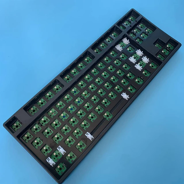 Alt view image 5 of 6 - CXTECH C87 RGB Backlits Hot Swap MX Switches Mechanical Keyboard Kit,3 Connection Modes 2.4G/Bluetooth 5.0/Wired Type-C,DIY PCB Plate Case 87-Key Keyboard Kit (No Switches No Keycaps) (Black)