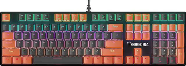 Main image of GAMDIAS Hermes M5A Mechanical Gaming Keyboard, Multi-Colored LED Effect and N-Key Rollover (Hermes M5A), Black