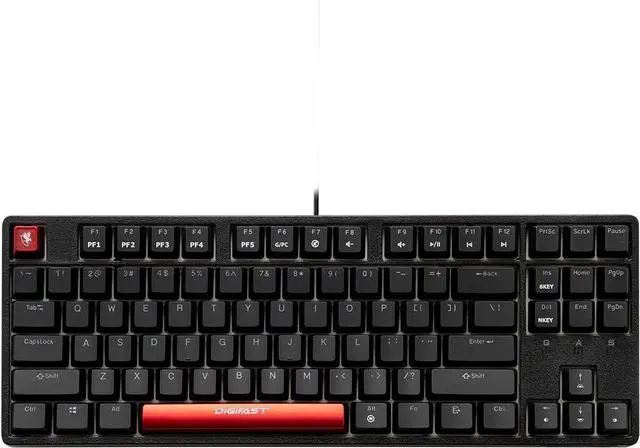 Alt view image 7 of 7 - DIGIFAST CS-21 Mechanical Gaming Keyboard - RGB Backlit Tenkeyless Gaming Chronus Series with Cherry MX Red Switches