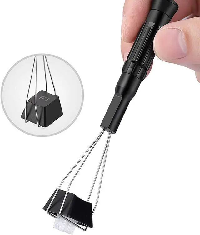 Alt view image 5 of 7 - lucare Universal Keycap Puller Key Puller Keycap Remover Keyboard Removal Tool, Keyboard Keycap Puller Remover Cleaning Tool for Laptop Black One Size