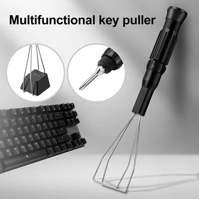 Alt view image 2 of 7 - lucare Universal Keycap Puller Key Puller Keycap Remover Keyboard Removal Tool, Keyboard Keycap Puller Remover Cleaning Tool for Laptop Black One Size