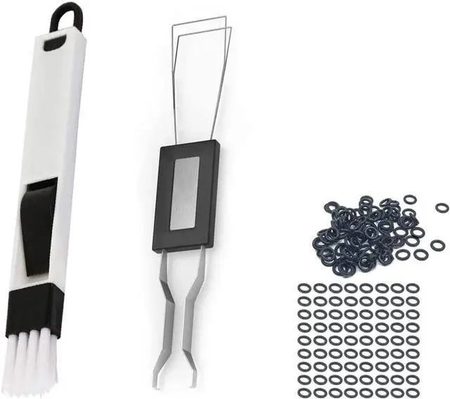 Main image of Keyboard Cleaning Tool Kit, Keyboard Cap Remover, Stainless Steel Keyboard Puller Keycap Removal Tool, Window Door Track Cleaning Brush, 200 o-Ring Switch Dampeners Thick (MULTI)