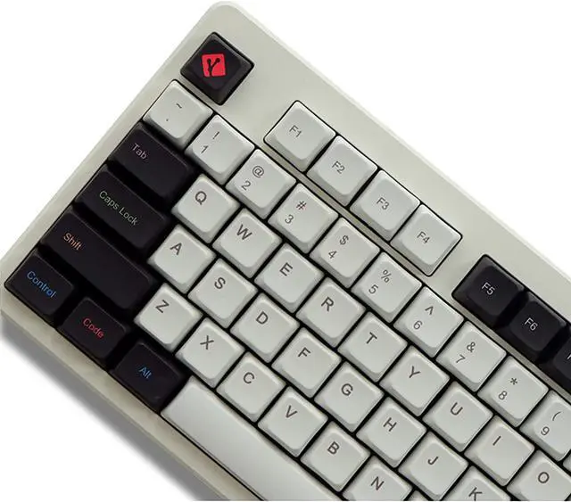Main image of PBT Programmer Theme Keycaps, XDA Profile, Dye Sublimation Keycap, Suitable for 60%/65%/75%/TKL/80%/90%/100% Layout Mechanical Keyboard (White)