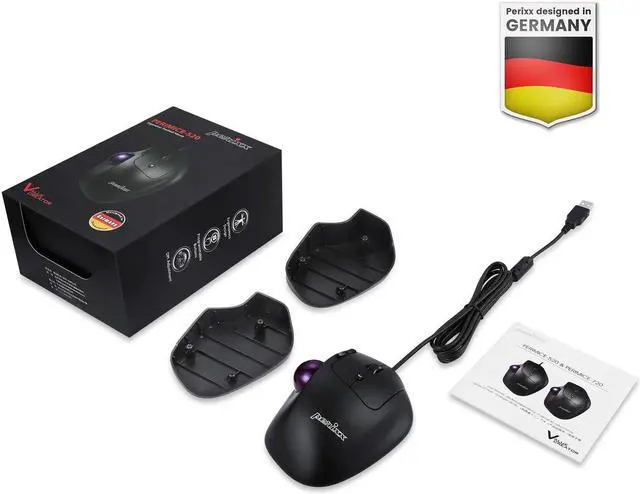 Alt view image 7 of 7 - Perixx PERIMICE-520 Wired USB Ergonomic Programmable Trackball Mouse, Adjustable Angle, 8 Button Design, Black (PM-520-11447)