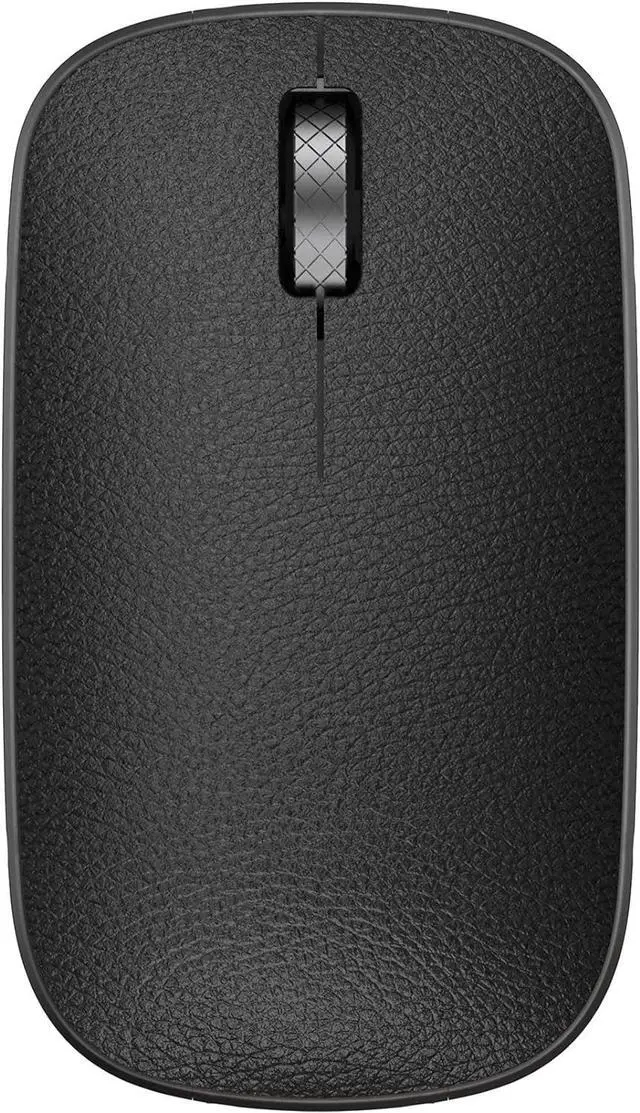 Main image of Azio Retro Classic Bluetooth Mouse (Gunmetal) - Genuine Leather Topped with Pixart Precision Tracker