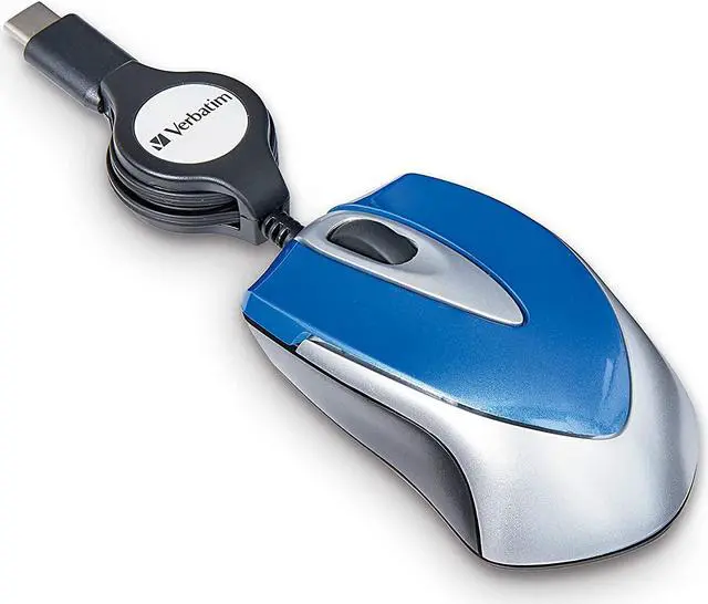 Alt view image 3 of 6 - Verbatim USB-C Mini Optical Travel Mouse  Blue