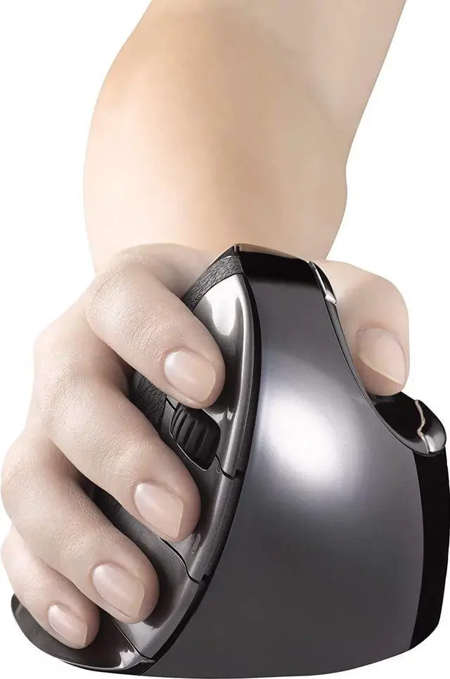 Alt view image 5 of 7 - Evoluent VMDLW VerticalMouse D Large Right Hand Ergonomic Mouse with Wireless USB Receiver Plus Jestik Microfiber Cloth - Value Bundle